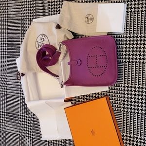 Hermes Evelyn 16 Taurillon Clemence Sangle Wooly Unicolore